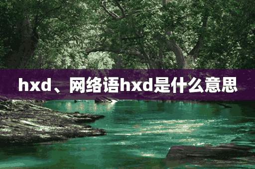 hxd、网络语hxd是什么意思